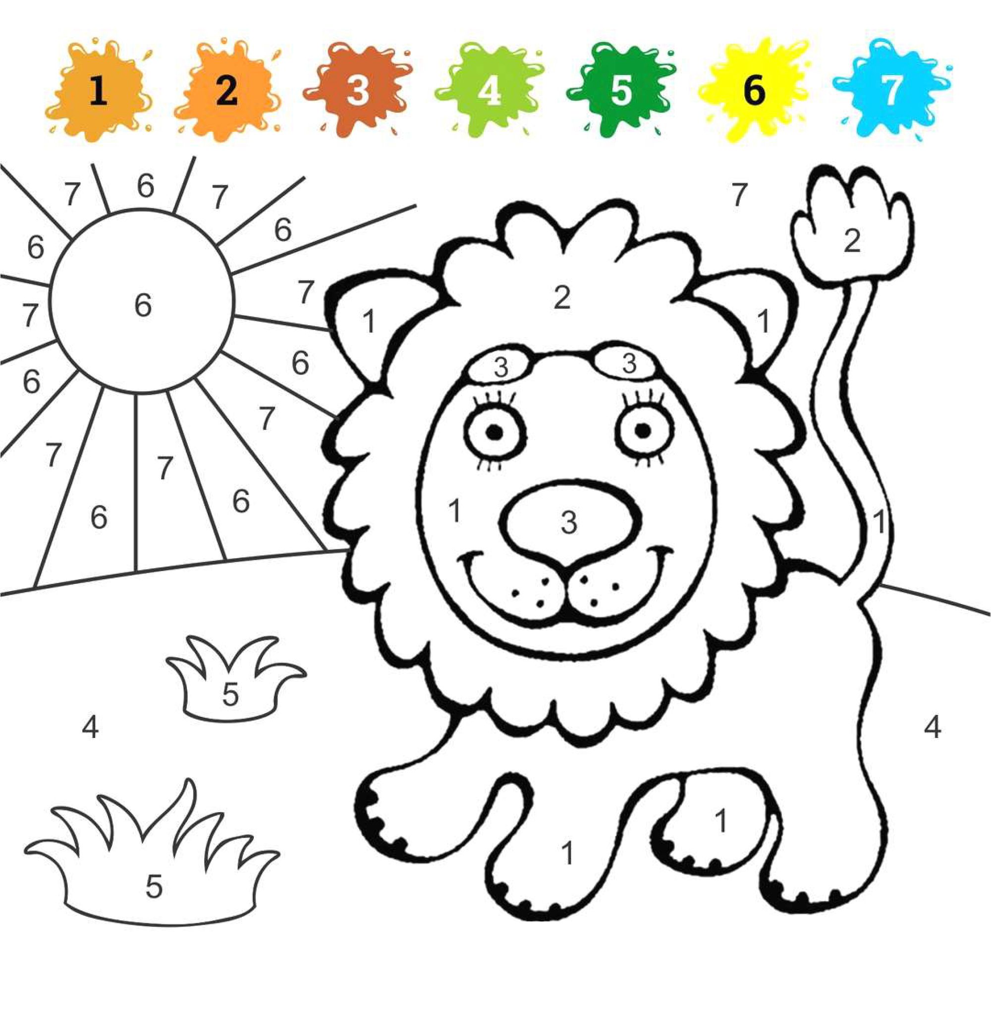 Color By Numbers Activity Pages For Kids Free Fun Col - vrogue.co