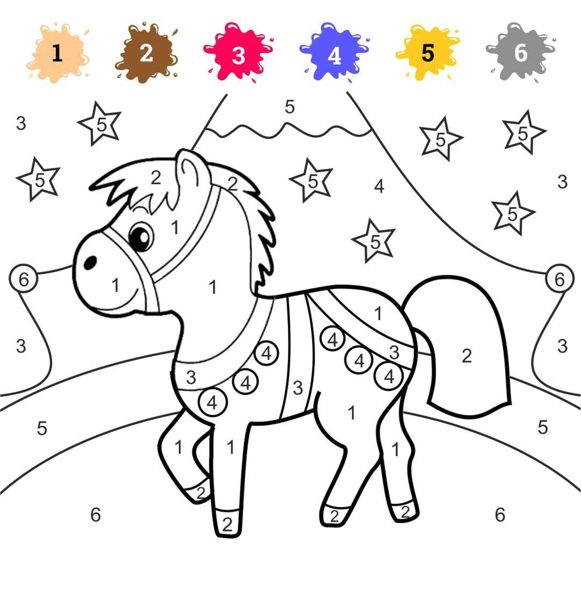 Coloring By Numbers For Children