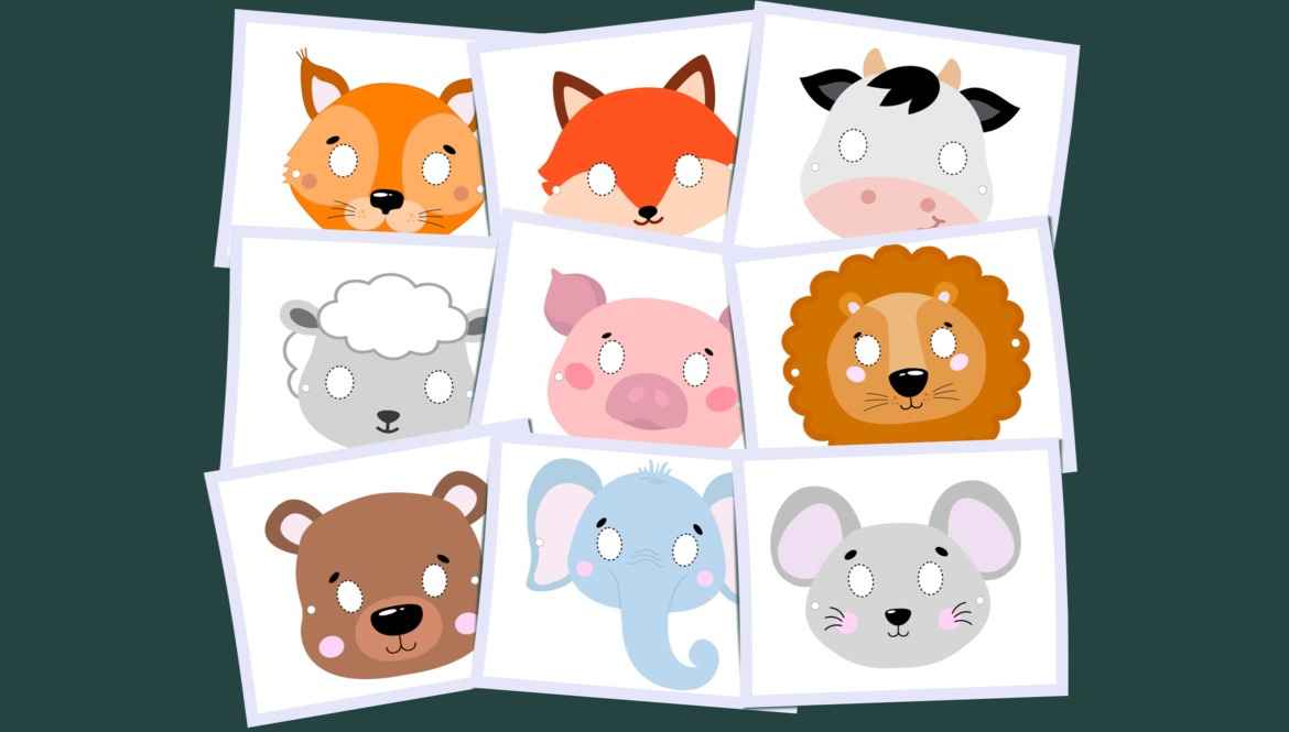 Paper Animal Masks for Children