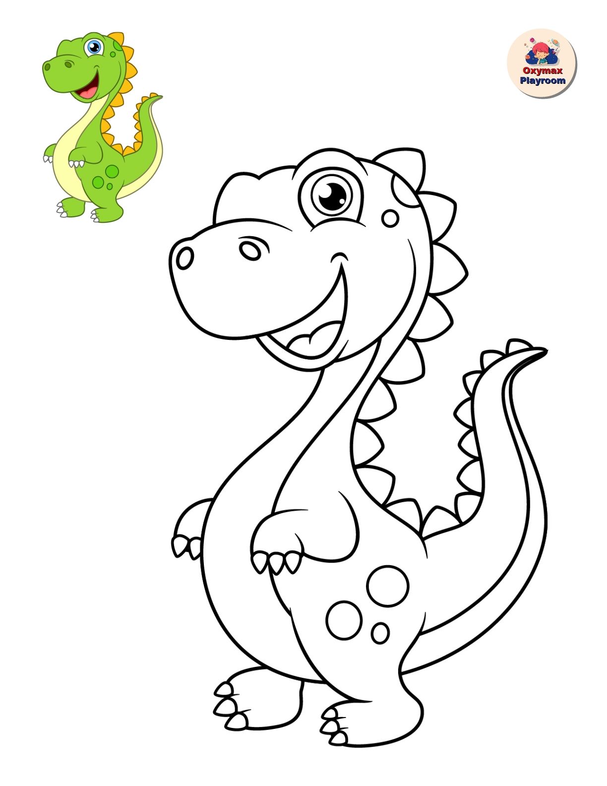 Coloring Pages For Children Dinosaurs 