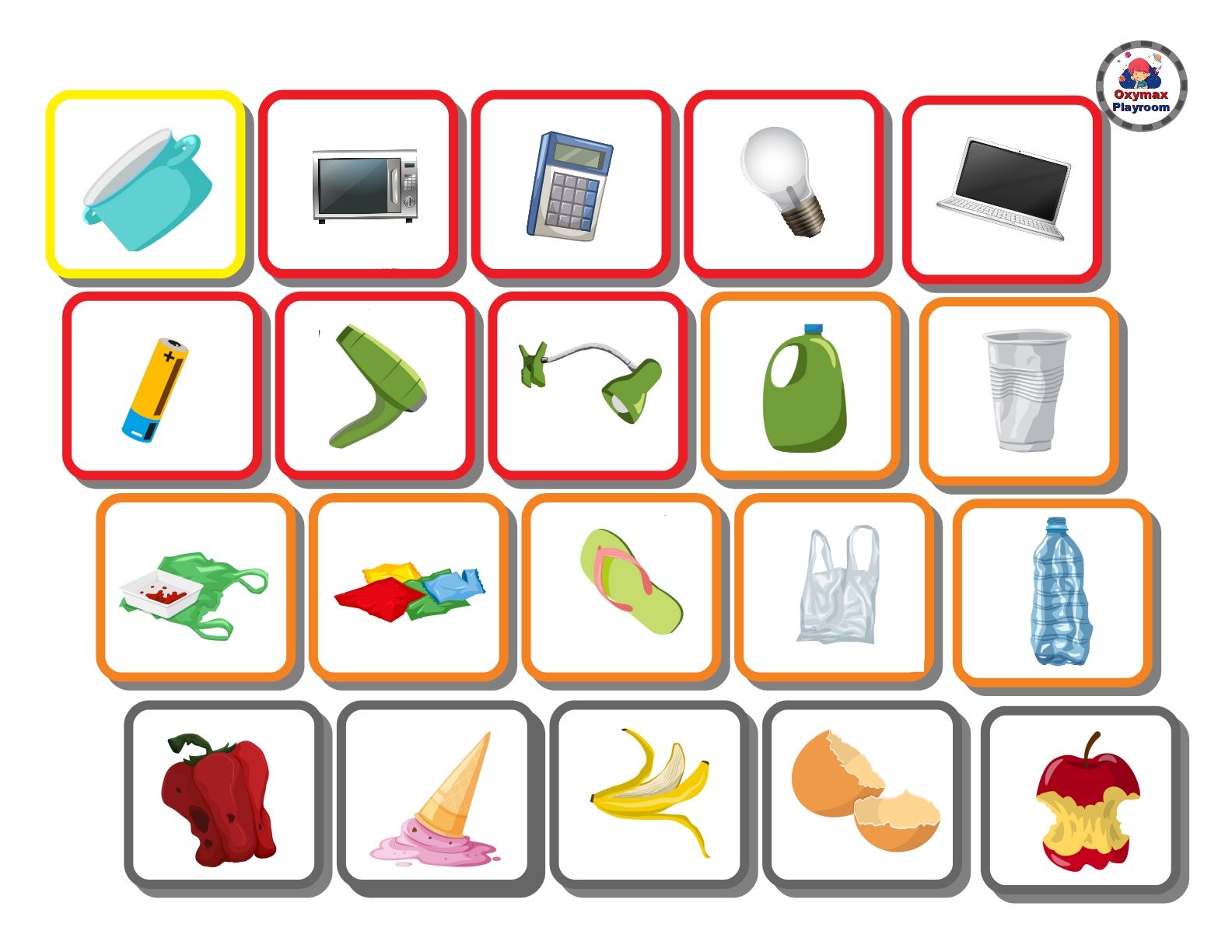 Printable Recycling Sorting Game Recycling Sorting Sorting Games Images