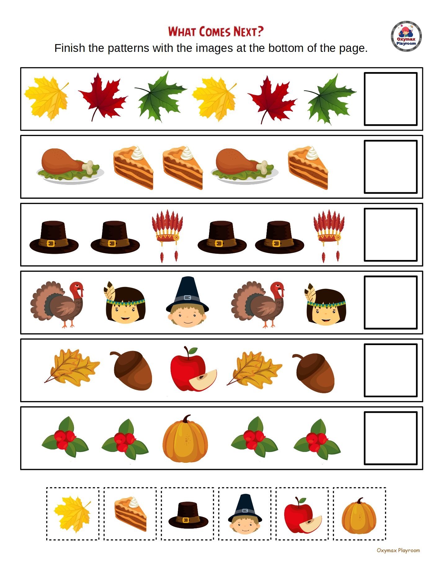 Thanksgiving Printable Activities for Kids