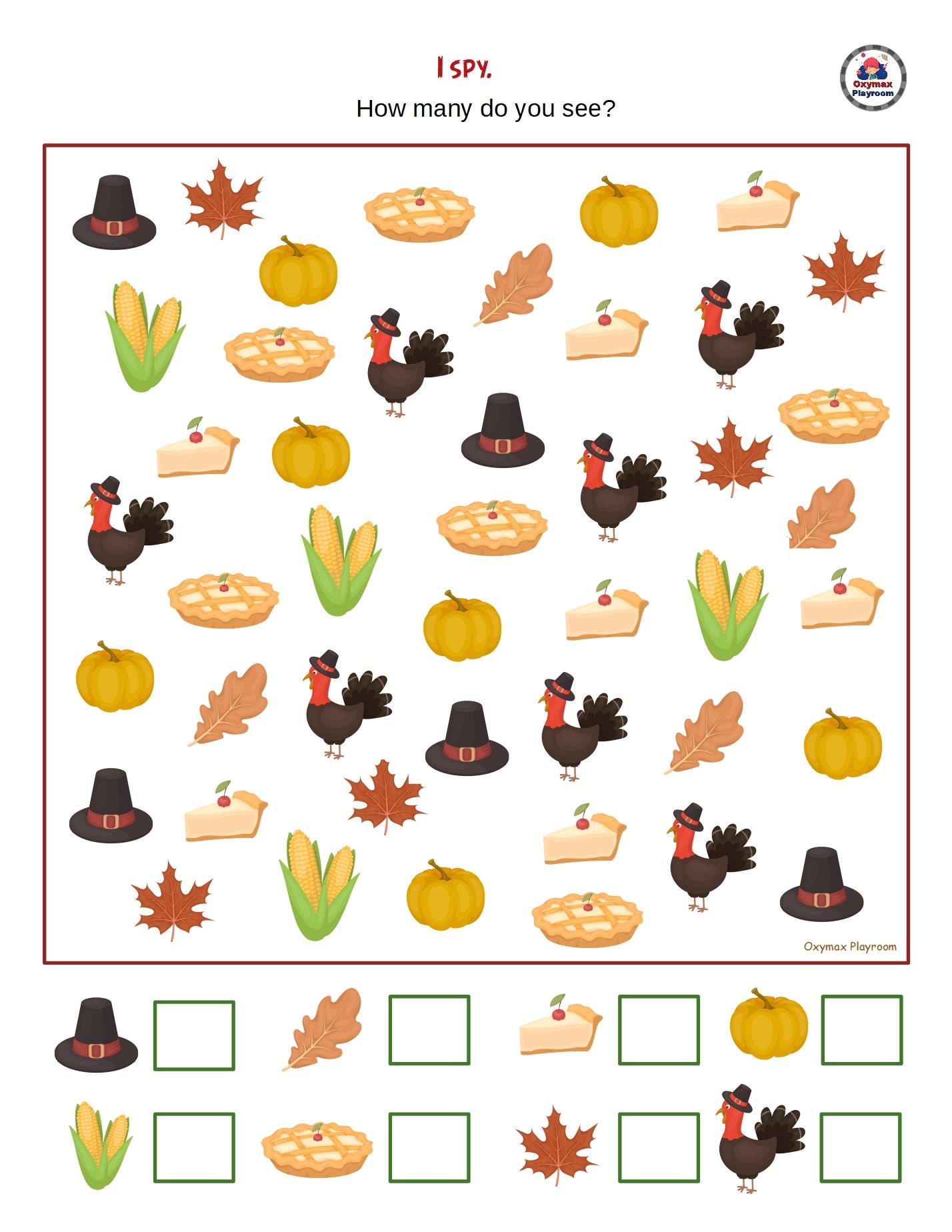 Thanksgiving Printable Activities for Kids