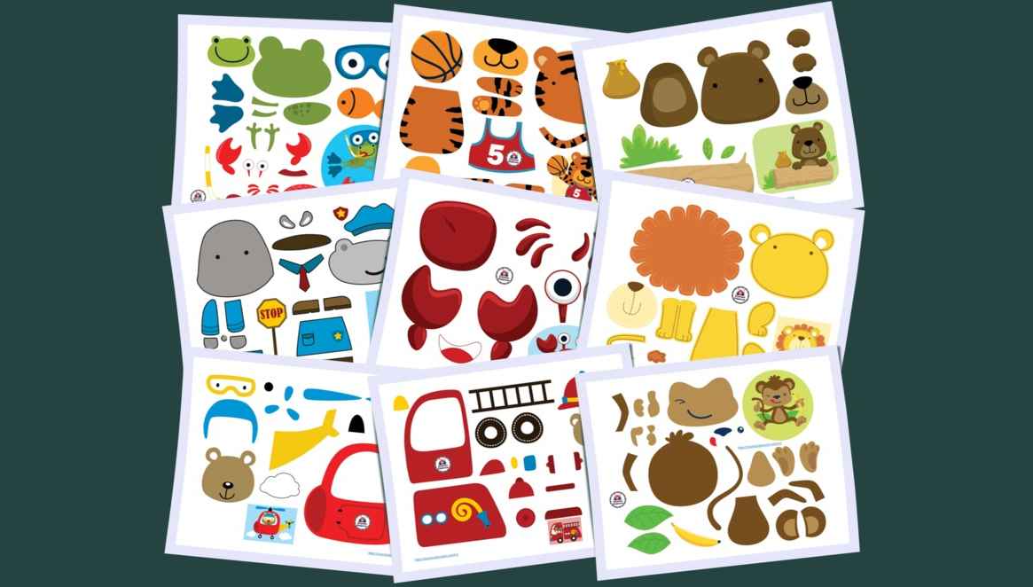 Cut and Paste Worksheets for kids