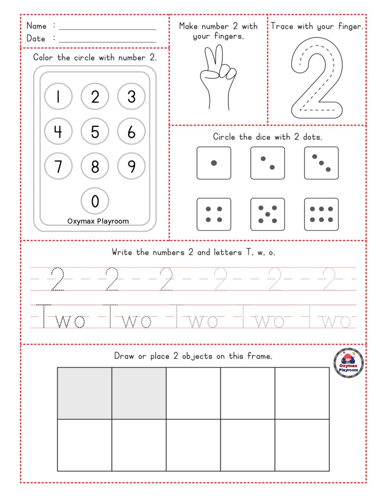 kindergarten numbers counting worksheets