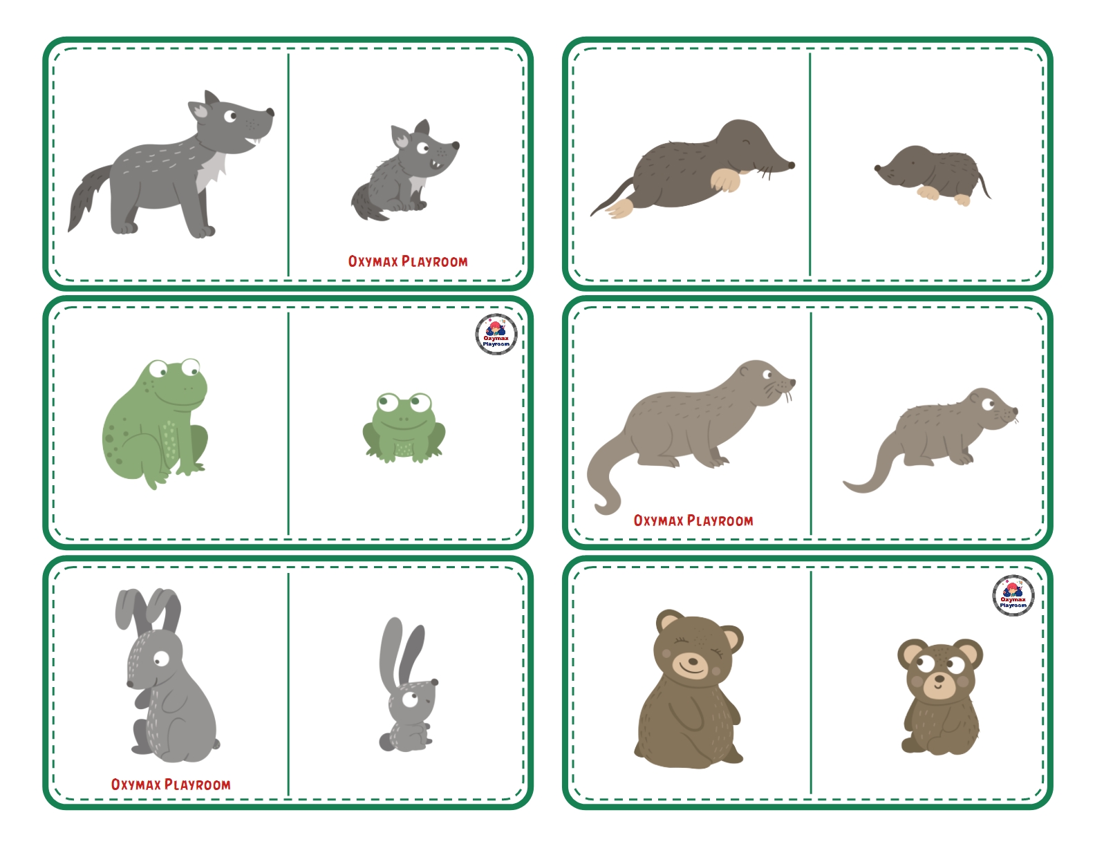 Free Printable Activities for Kids. Where is my mom? Mama & Baby Animal Match